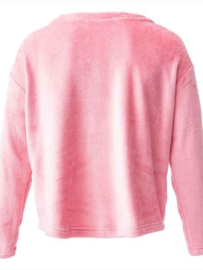 Brand Lab Ladies Plush Fleece Crew Neck Sweatshirt