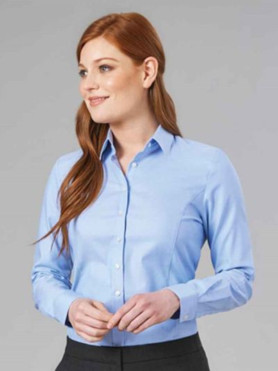 Brook Taverner Ladies Albany Long Sleeve Classic Oxford Shirt