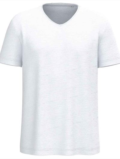 Spasso Drop Shoulder Raw Edge Collar Slub T-Shirt