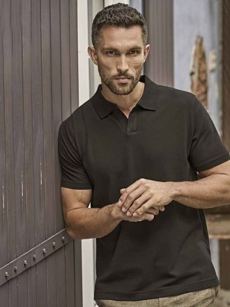 Tee Jays Luxury Stretch V Neck Polo Shirt