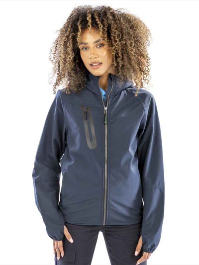 Result Recycled Three Layer Printable Hooded Soft Shell Jacket