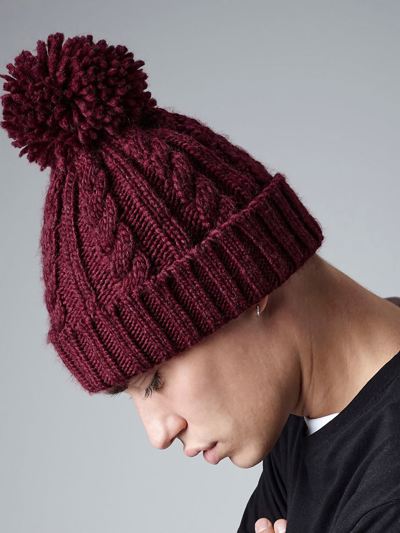 Cable Knit Melange Beanie