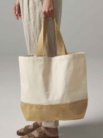 Westford Mill Jute Base Canvas Tote Bag
