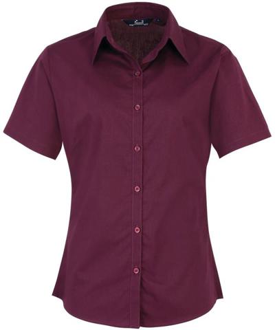 Women's Short Sleeve Poplin Blouse