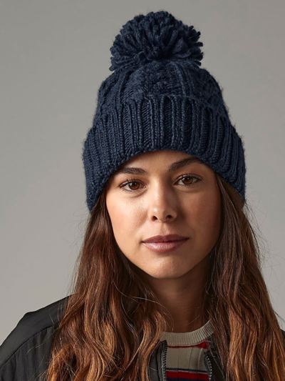 Cable Knit Melange Beanie