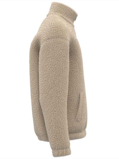 Spasso Unisex Sherpa Drop Shoulder Full Zip Sweat Jacket