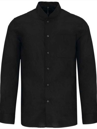 Kariban Long Sleeve Mandarin Collar Shirt