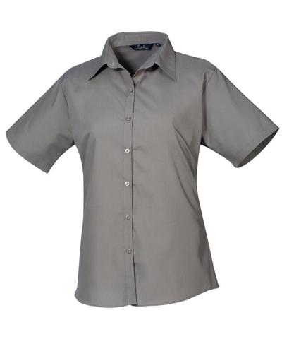 Women's Short Sleeve Poplin Blouse