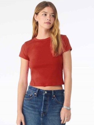 Bella Ladies Micro Rib Baby T-Shirt