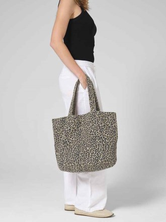 Westford Mill Leopard Print Canvas Shopper