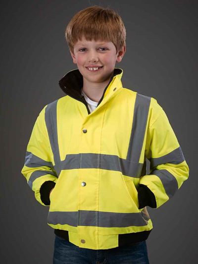 Yoko Kids Hi-Vis Bomber Jacket
