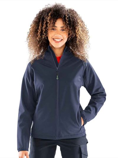 Result Recycled Ladies Three Layer Printable Hooded Soft Shell Jacket