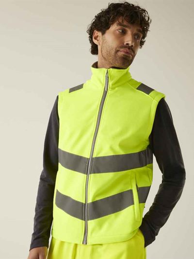 Regatta High Visibility Pro Contract Ablaze Soft Shell Bodywarmer