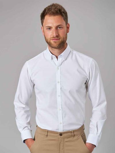 Brook Taverner Lawrence Long Sleeve Stretch Oxford Shirt