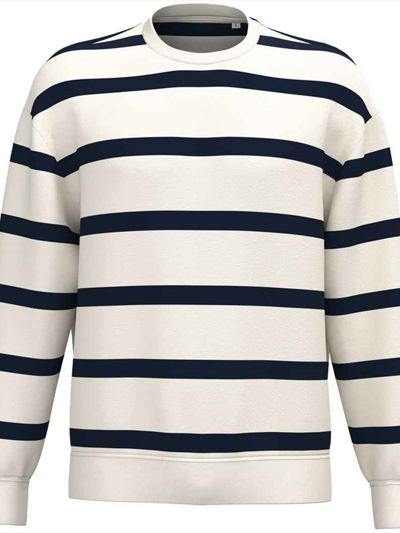 Native Spirit Unisex Striped Crew Neck Sweatshirt