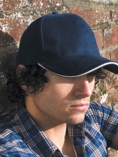 Pro Style Heavy Brushed Cotton Cap With Sandwich Peak