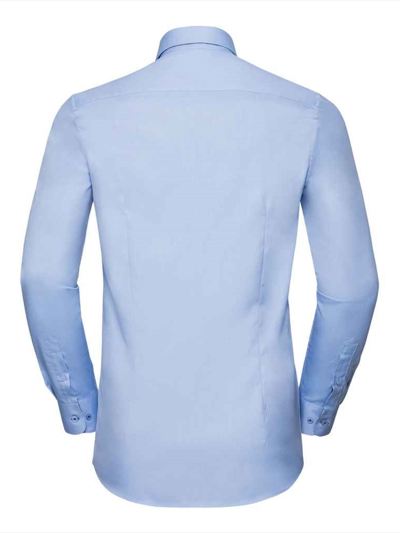 Russell Athletic Collection Long Sleeve Contrast Herringbone Shirt
