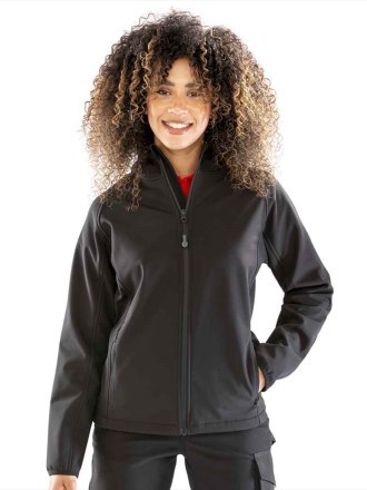 Result Recycled Ladies Three Layer Printable Hooded Soft Shell Jacket