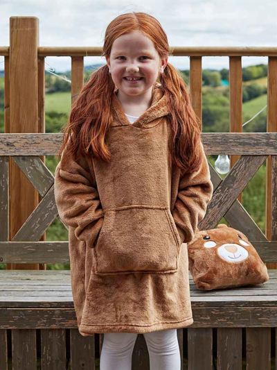 Brand Lab Kids Character Cushion Hooded Blanket