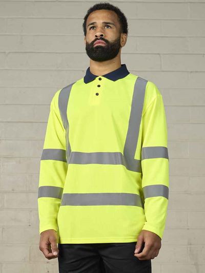 Pro RTX High Visibility Long Sleeve Polo Shirt
