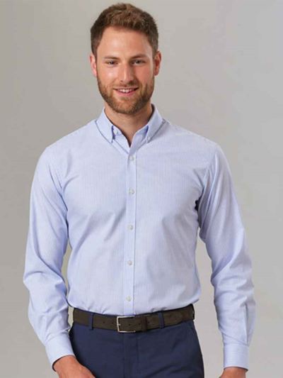 Brook Taverner Lawrence Long Sleeve Stretch Oxford Shirt
