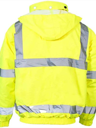 Warrior Hi-Vis Fleece Lined Bomber Jacket