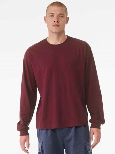 Canvas Unisex Heavyweight Long Sleeve Boxy T-Shirt