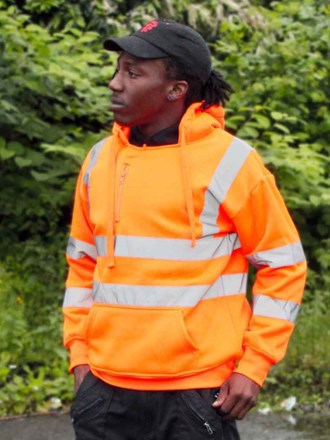 Warrior Hi-Vis Pull On Hoodie