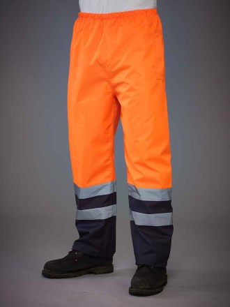 Yoko Hi-Vis Two Tone Waterproof Overtrousers