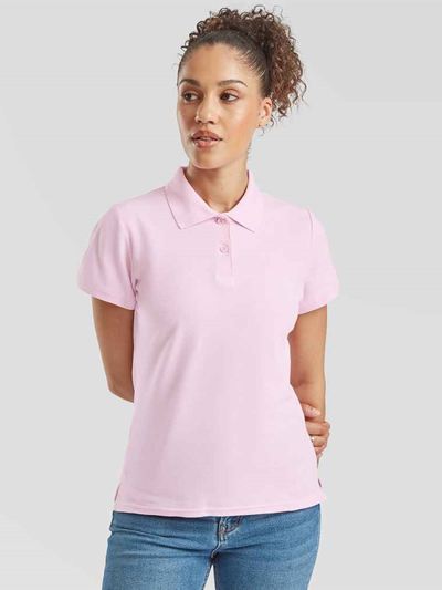Fruit of the Loom Lady-Fit Premium Cotton Piqué Polo Shirt