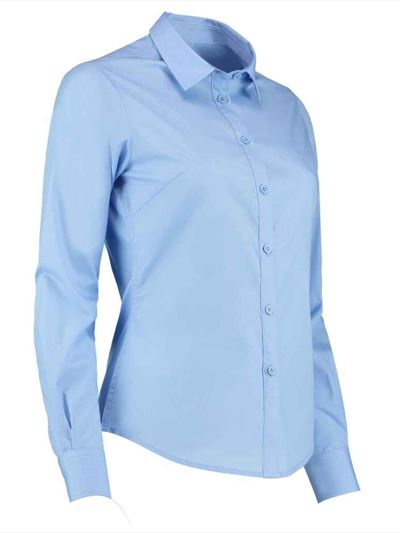 Kustom Kit Ladies Long Sleeve Tailored Poplin Shirt