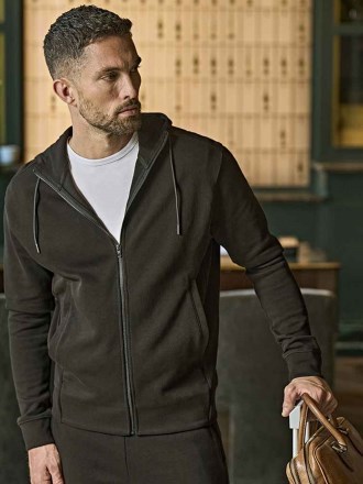 Tee Jays Ribbed Interlock Full Zip Hooded Sweatshirt