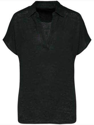 Spasso Ladies Linen Polo Shirt