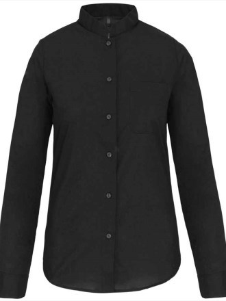 Kariban Ladies Long Sleeve Mandarin Collar Shirt