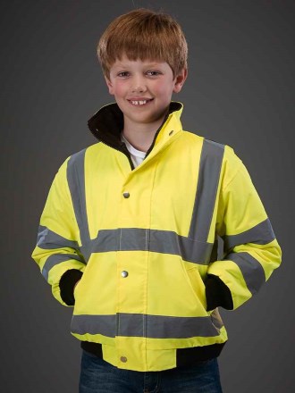 Yoko Kids Hi-Vis Bomber Jacket