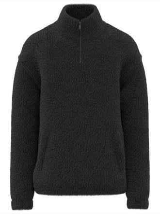 Spasso Unisex Sherpa Drop Shoulder 1/4 Zip Sweat