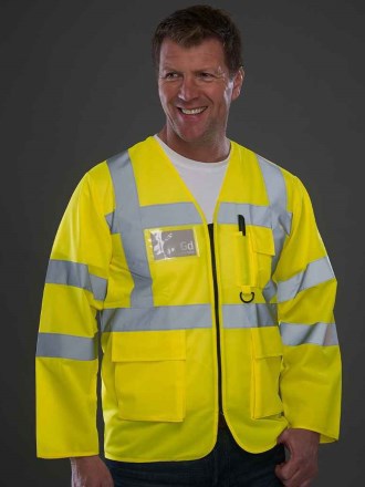 Hi-Vis Executive Long Sleeve Waistcoat
