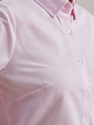 Premier Ladies Long Sleeve Striped Oxford Shirt