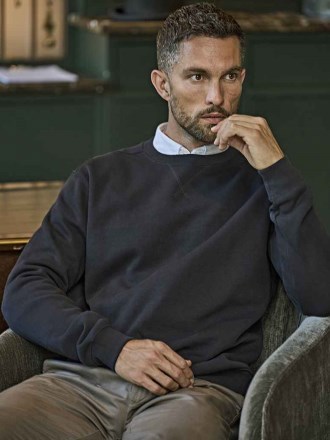 Tee Jays Ribbed Interlock Crew Neck Sweatshirt