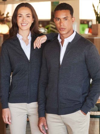 Henbury Unisex Zip Through Cardigan