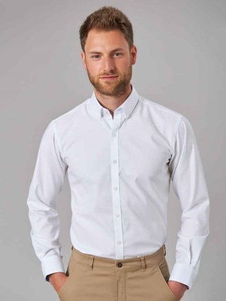 Brook Taverner Lawrence Long Sleeve Stretch Oxford Shirt