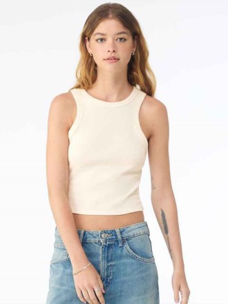 Ladies Micro Rib Racer Tank Top