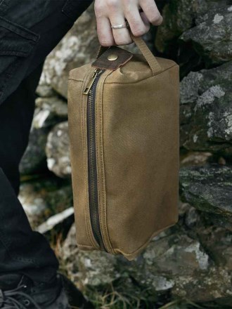 Quadra Heritage Waxed Canvas Wash Bag