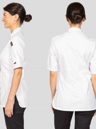 Dennys Ladies Short Sleeve Premium Chef's Jacket